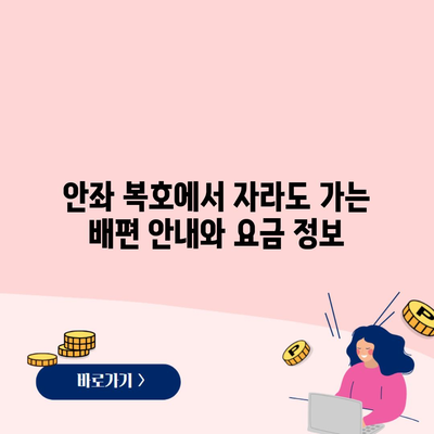 안좌 복호에서 자라도 가는 배편 안내와 요금 정보