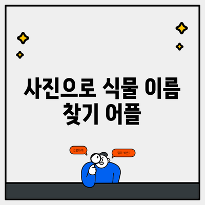 사진으로 식물 이름 찾기 어플