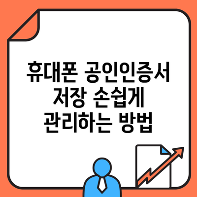 휴대폰 공인인증서 저장 손쉽게 관리하는 방법