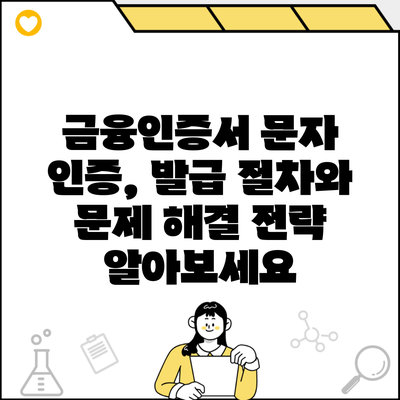 금융인증서 문자 인증, 발급 절차와 문제 해결 전략 알아보세요