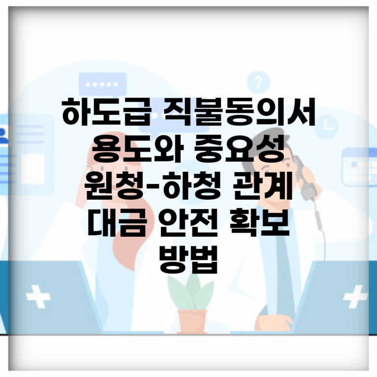하도급 직불동의서 용도와 중요성 | 원청-하청 관계 대금 안전 확보 방법