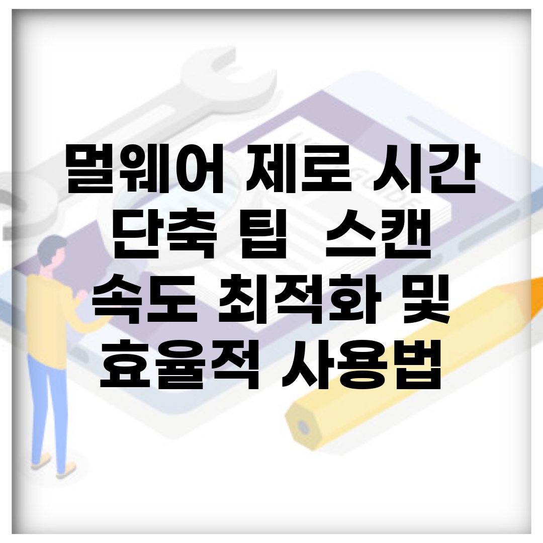 멀웨어 제로 시간 단축 팁 | 스캔 속도 최적화 및 효율적 사용법