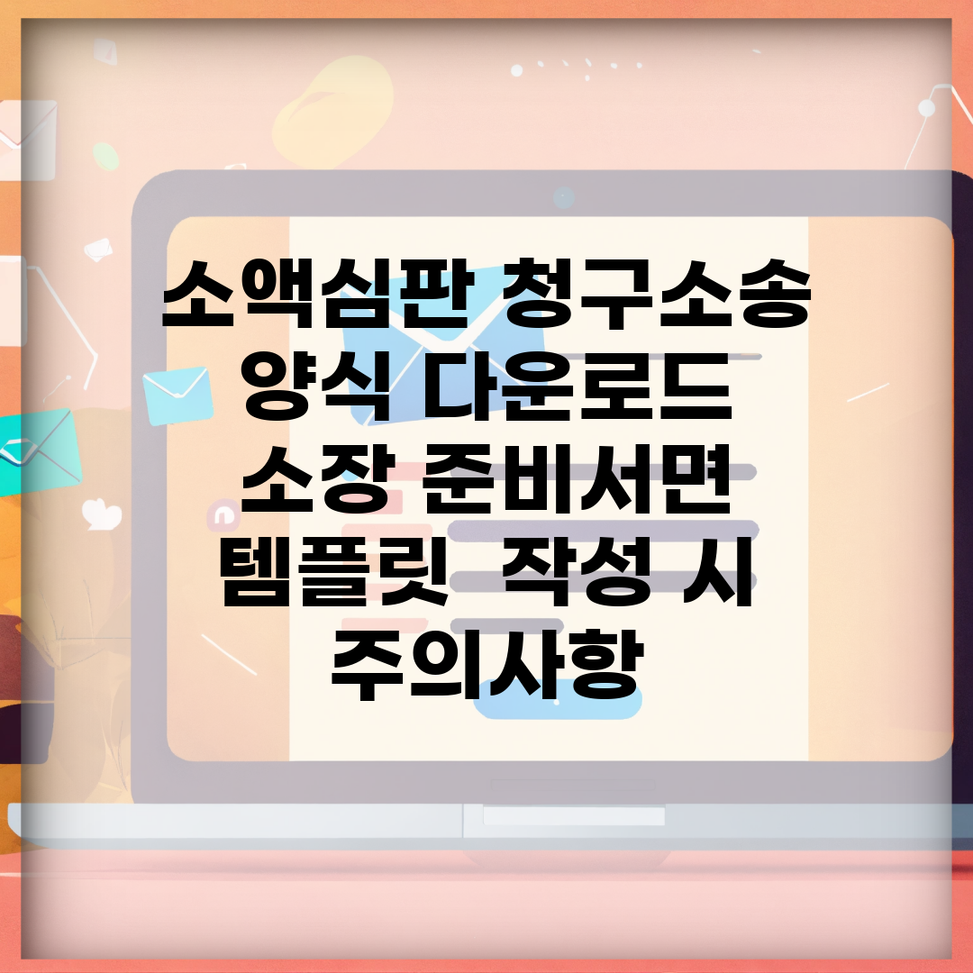 소액심판 청구소송 양식 다운로드 | 소장 준비서면 템플릿 | 작성 시 주의사항