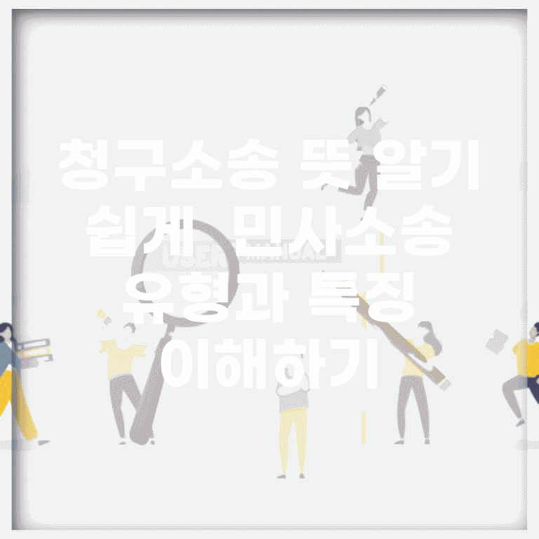 청구소송 뜻 알기 쉽게 | 민사소송 유형과 특징 이해하기