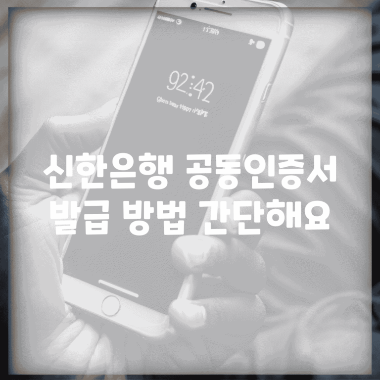 신한은행 공동인증서 발급 방법 간단해요