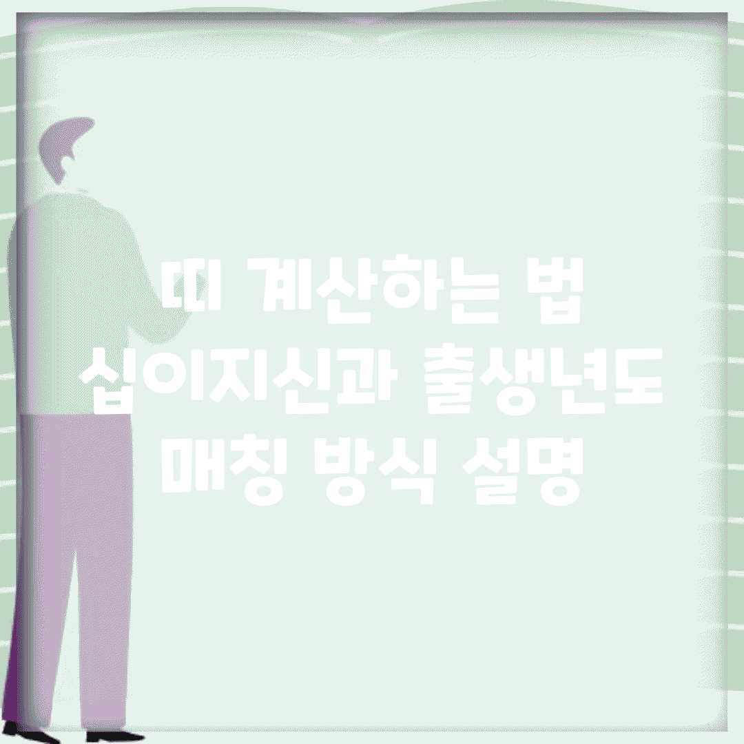 띠 계산하는 법 | 십이지신과 출생년도 매칭 방식 설명