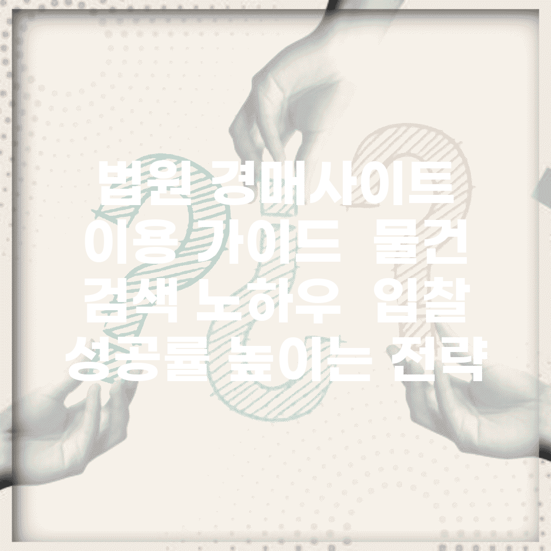 법원 경매사이트 이용 가이드 | 물건 검색 노하우 | 입찰 성공률 높이는 전략