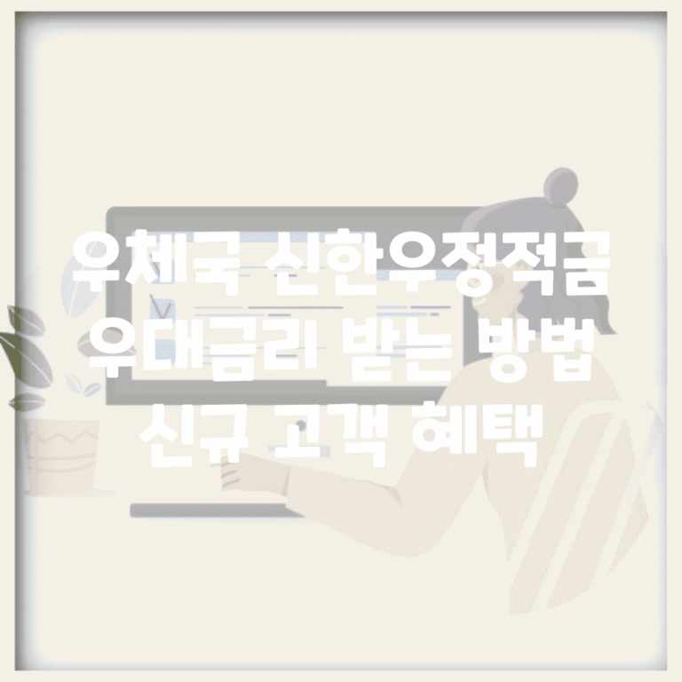 우체국 신한우정적금 우대금리 받는 방법 | 신규 고객 혜택
