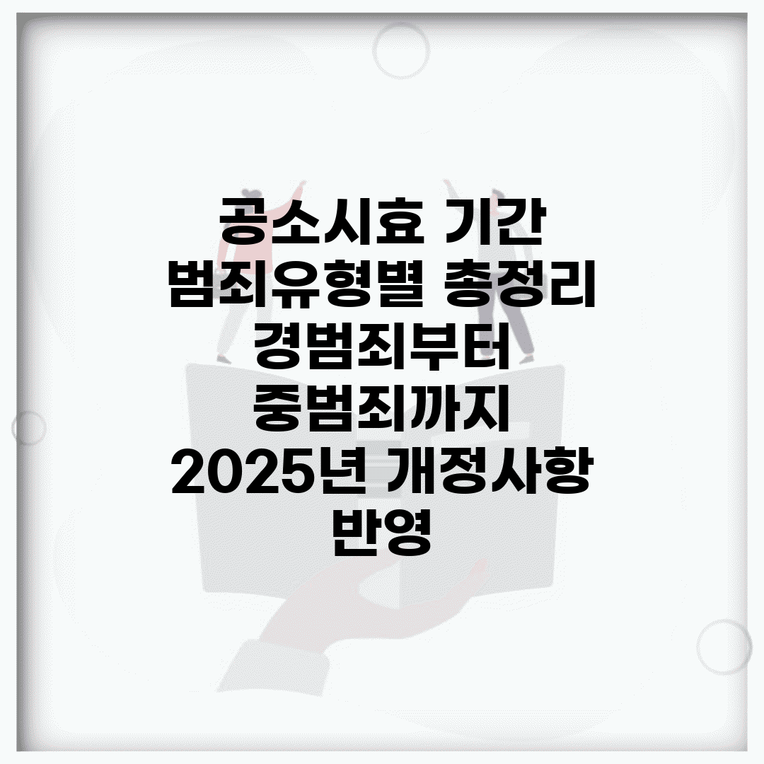 공소시효 기간 범죄유형별 총정리 | 경범죄부터 중범죄까지 | 2025년 개정사항 반영