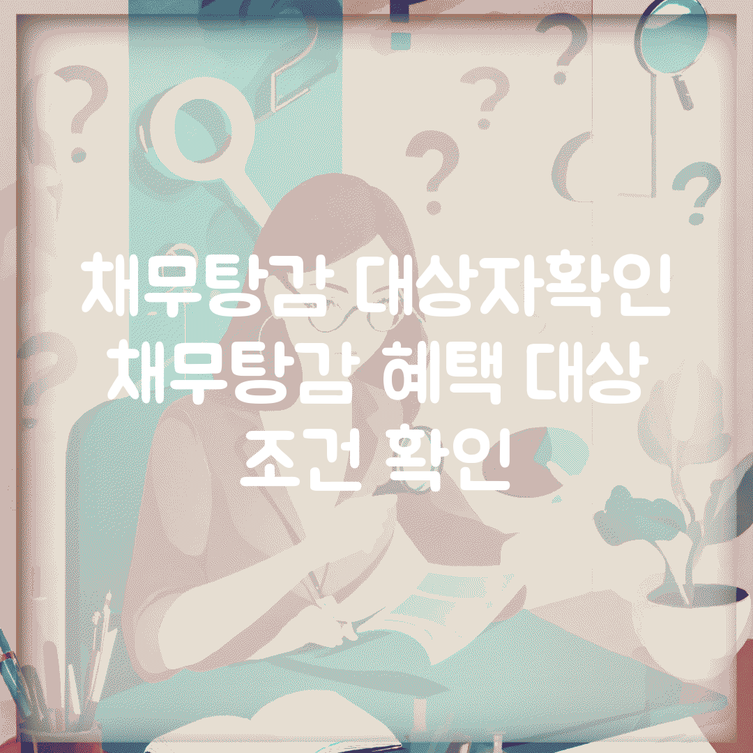 채무탕감 대상자확인 | 채무탕감 혜택 대상 조건 확인