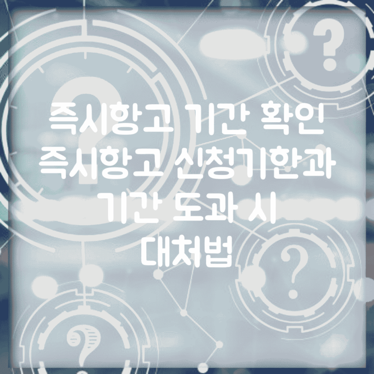 즉시항고 기간 확인 | 즉시항고 신청기한과 기간 도과 시 대처법