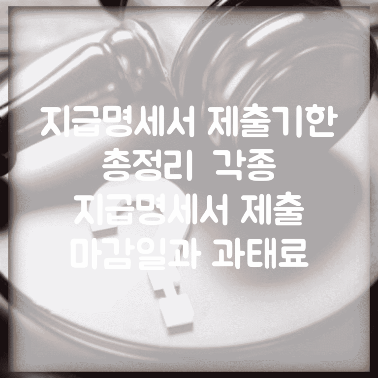 지급명세서 제출기한 총정리 | 각종 지급명세서 제출 마감일과 과태료