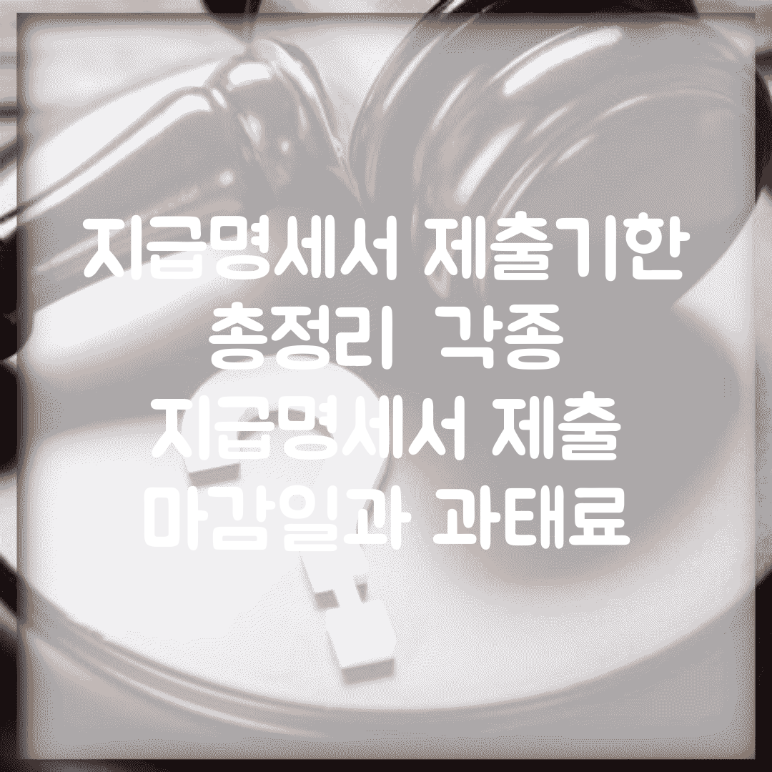 지급명세서 제출기한 총정리 | 각종 지급명세서 제출 마감일과 과태료