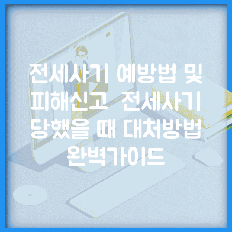 전세사기 예방법 및 피해신고 | 전세사기 당했을 때 대처방법 완벽가이드