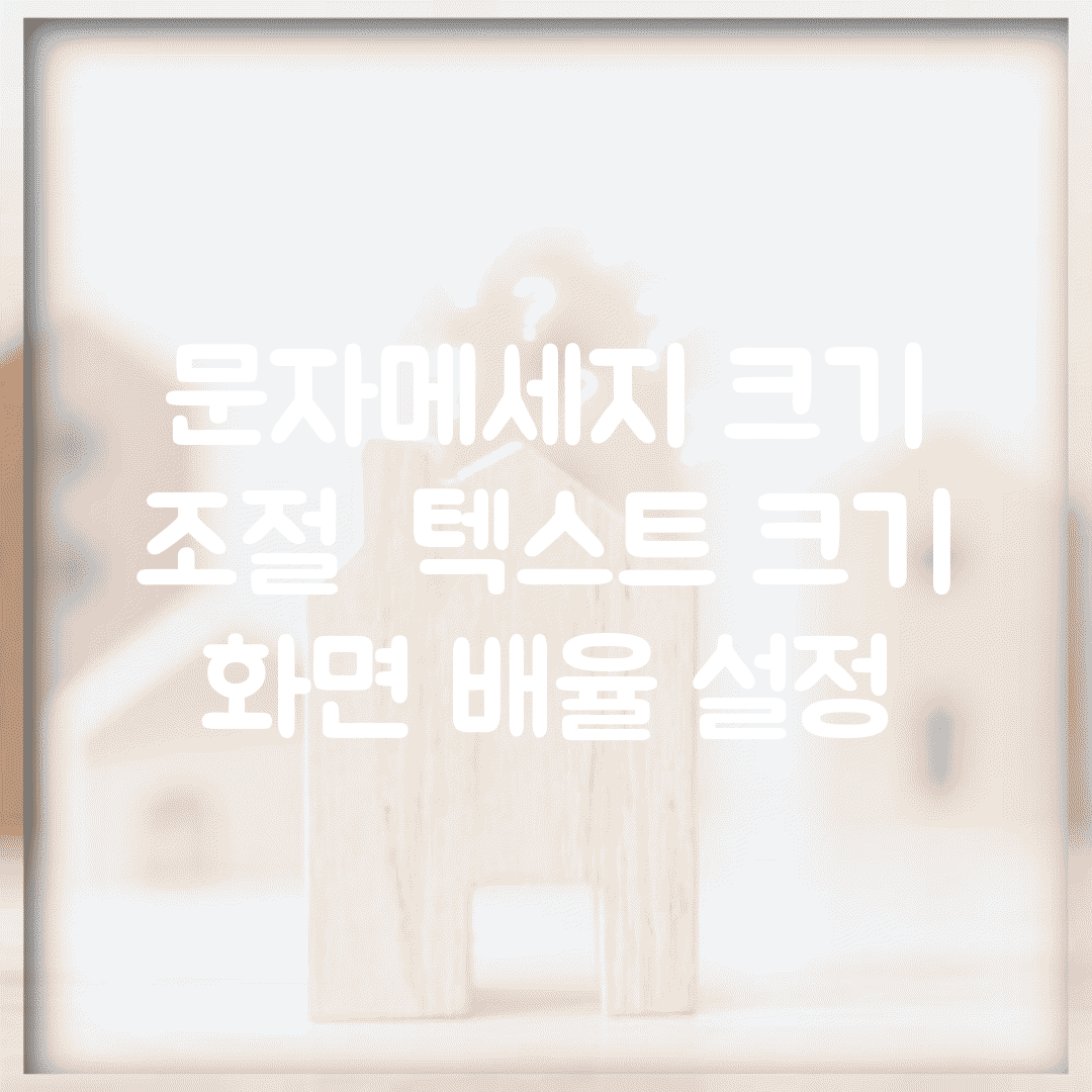 문자메세지 크기 조절 | 텍스트 크기 + 화면 배율 설정