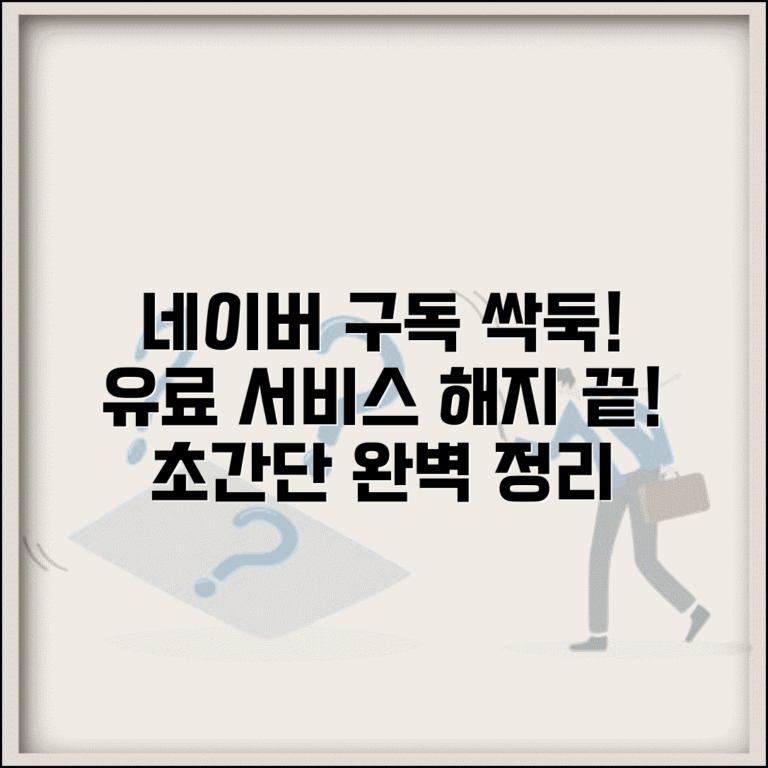 네이버 구독 취소 | 네이버 유료 서비스 해지 완벽정리