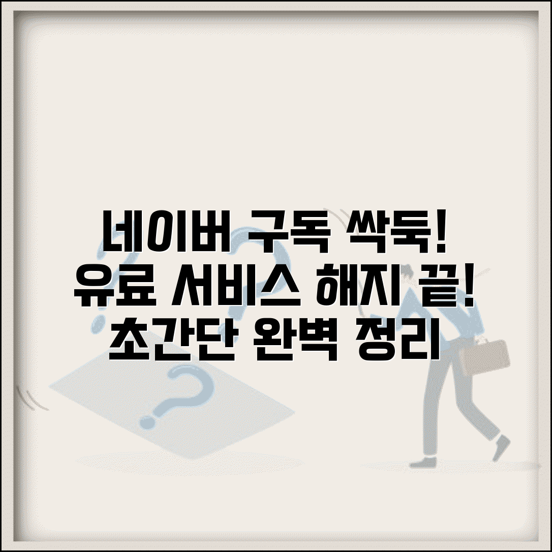 네이버 구독 취소 | 네이버 유료 서비스 해지 완벽정리