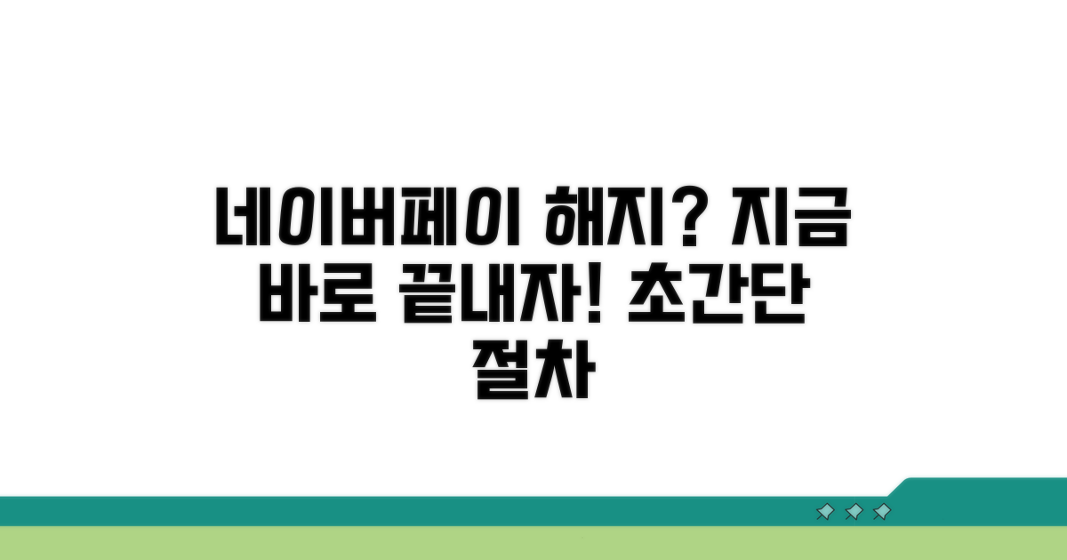 네이버페이 결제 해지 절차