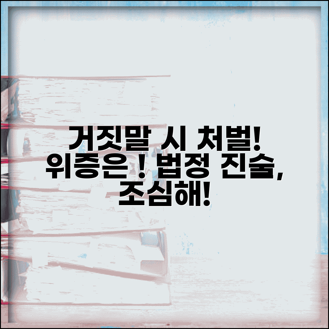 재판에서 거짓말하면 어떻게 되나요 | 위증 | 거짓 진술 | 처벌