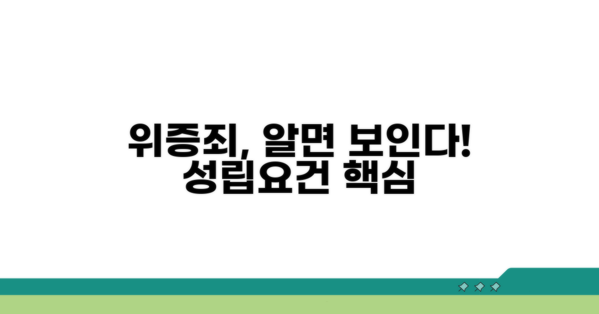 위증죄 성립 요건 명확히