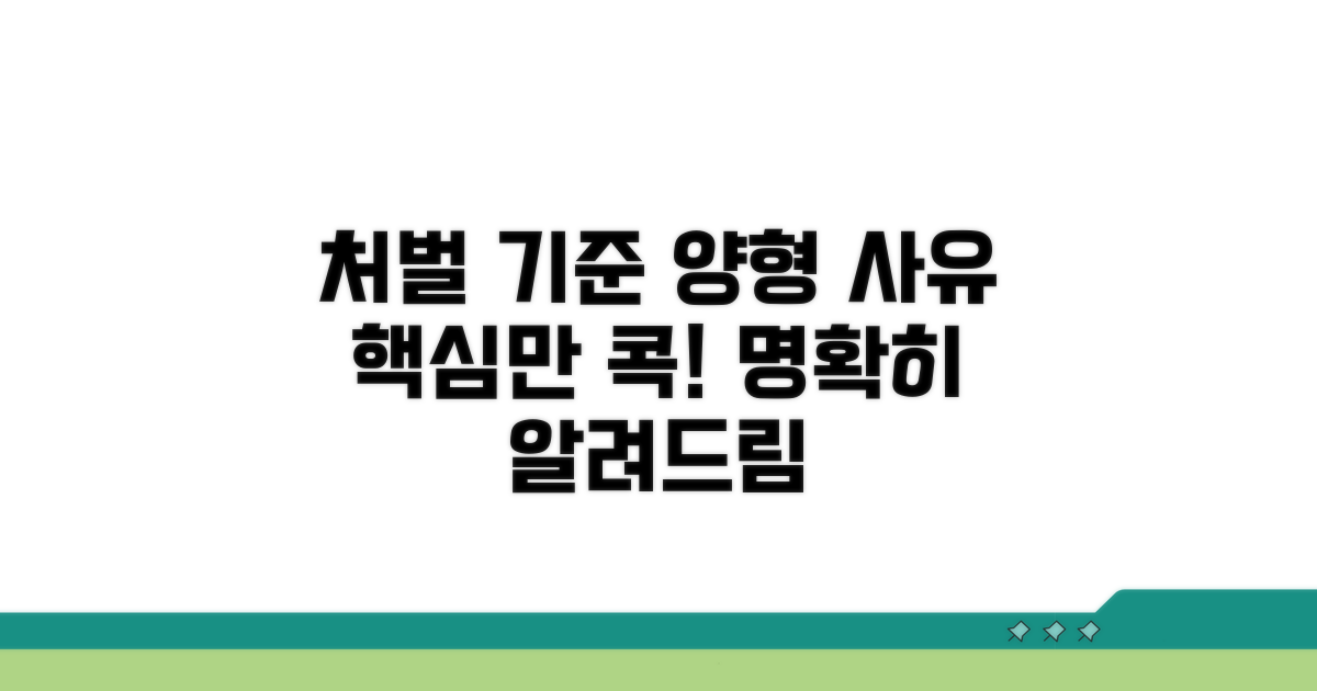 처벌 기준과 양형 사유