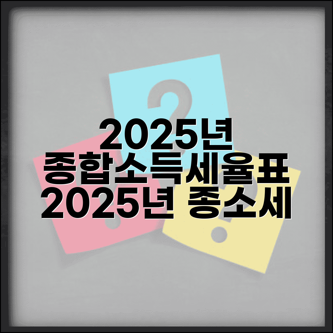 2025년 종합소득세율표 | 2025년 종소세 세율과 구간별 적용