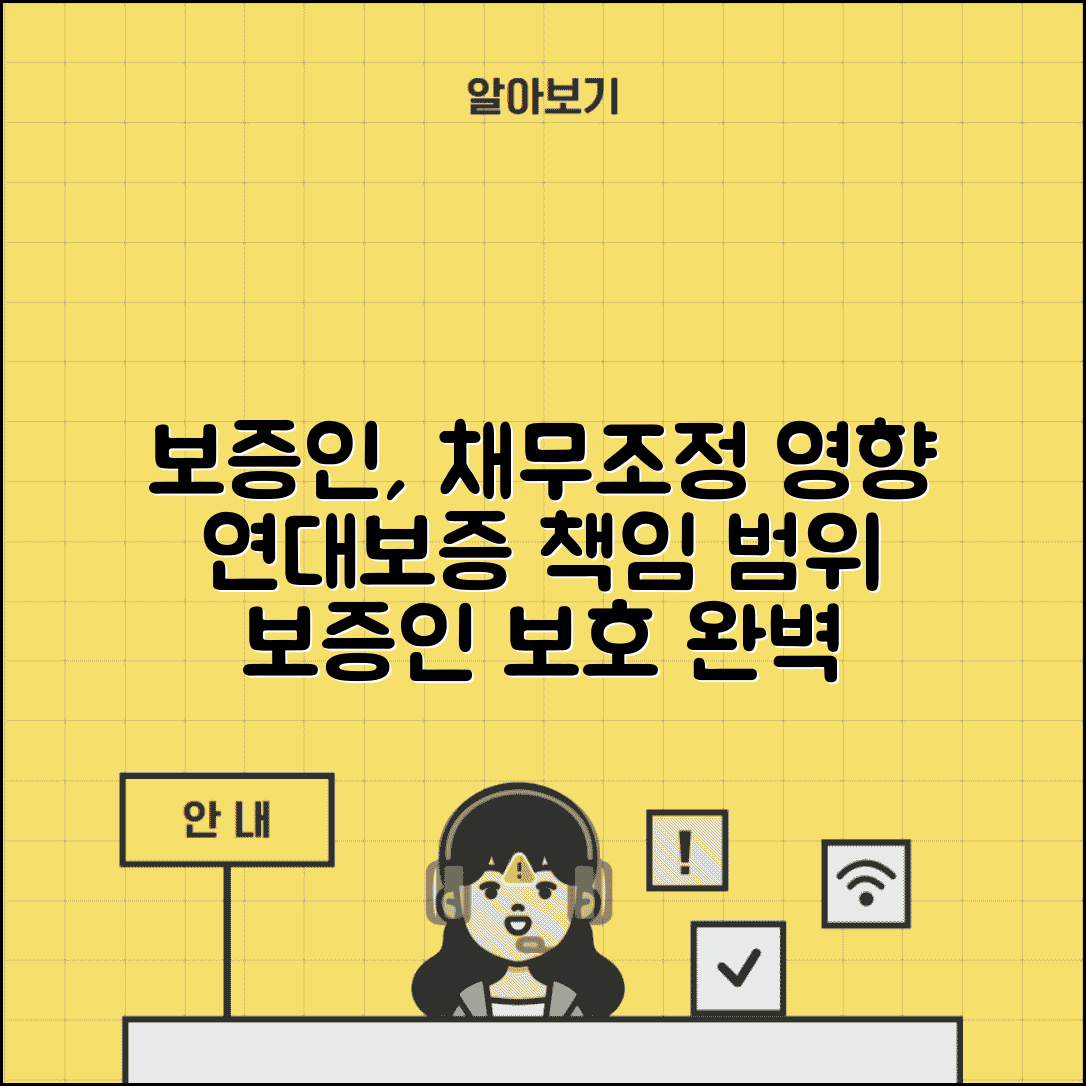 채무조정 보증인 영향 | 연대보증 책임범위 | 보증인 보호방법