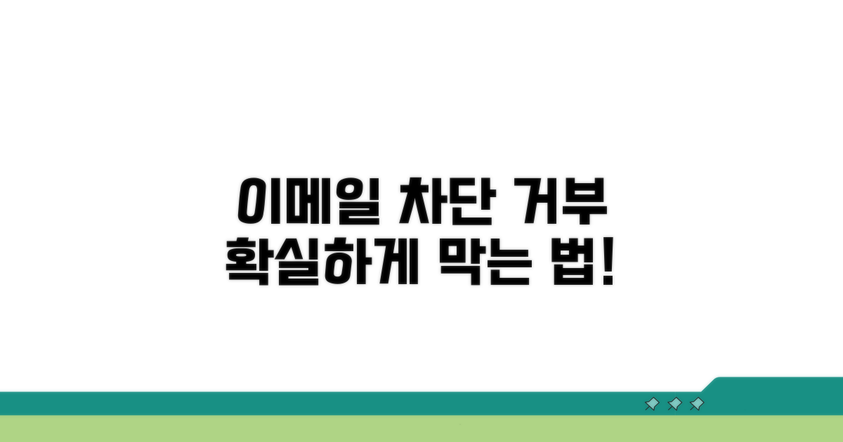 이메일 차단 및 수신 거부 절차