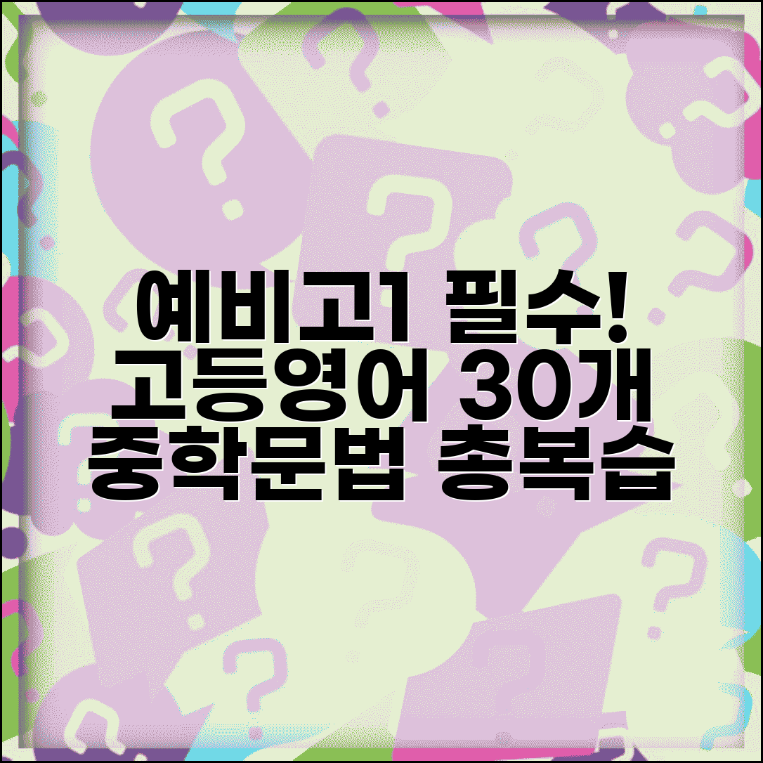 예비고1 영어 중학문법 총복습 | 고등영어 준비 필수 문법 30개