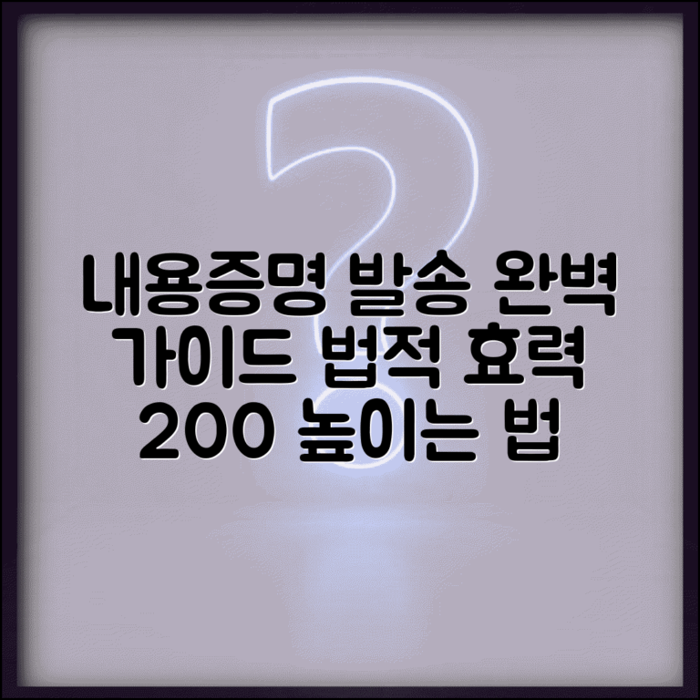 내용증명 발송 방법 효과 | 내용증명우편 작성법과 법적 효력 발송 절차