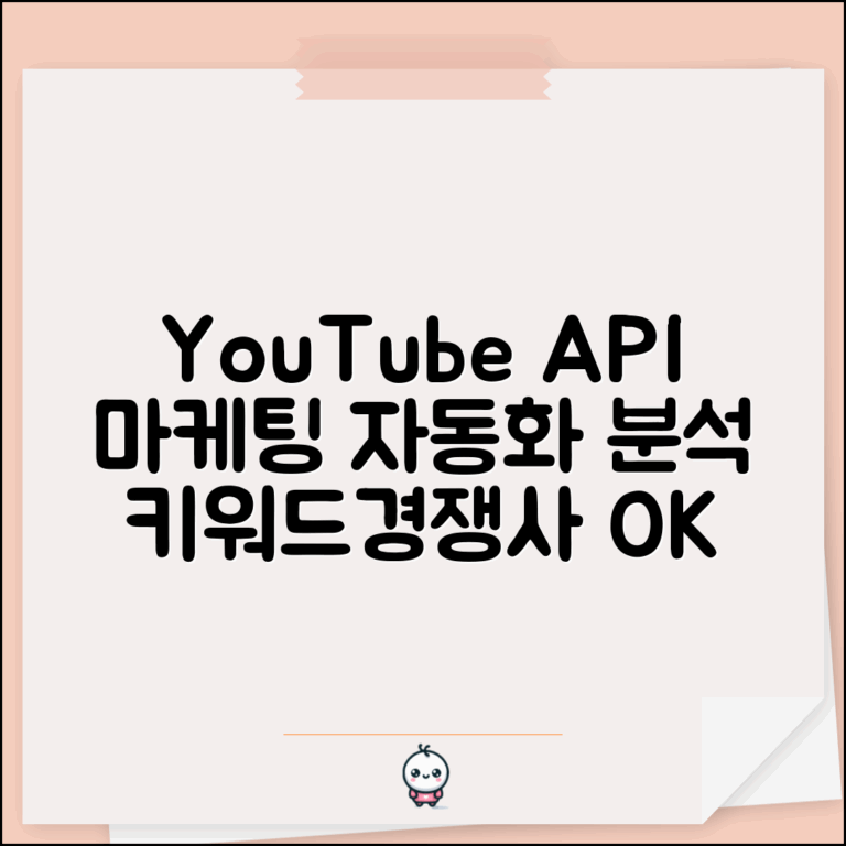 YouTube API 마케팅 자동화 | 키워드 분석부터 경쟁사 모니터링까지 디지털 마케팅 도구