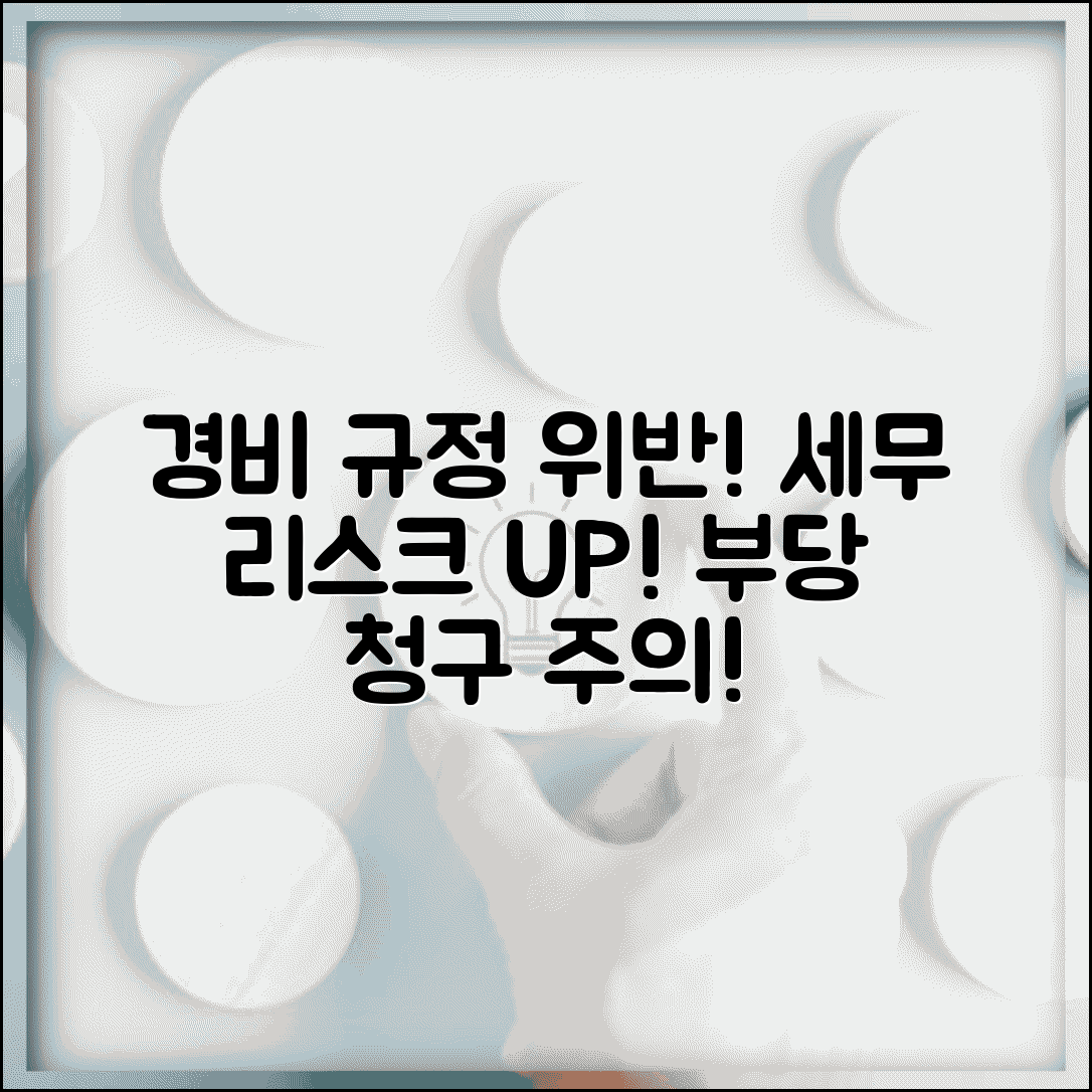 경비처리 규정 위반 시 | 경비처리 부당 시 세무 리스크