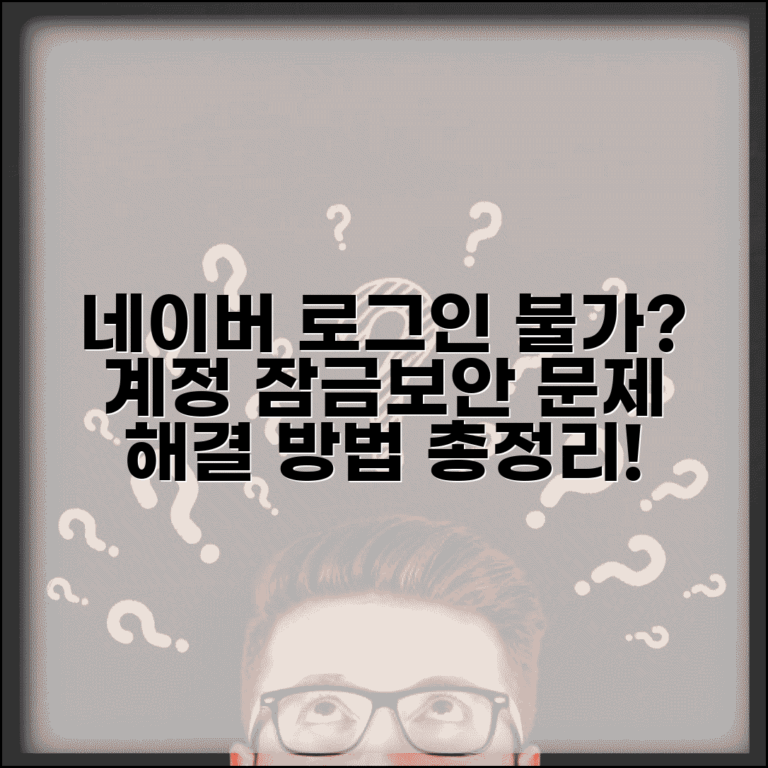 네이버 로그인 불가 계정 잠금 | 네이버 아이디 로그인 제한이나 보안 문제 해결 방법