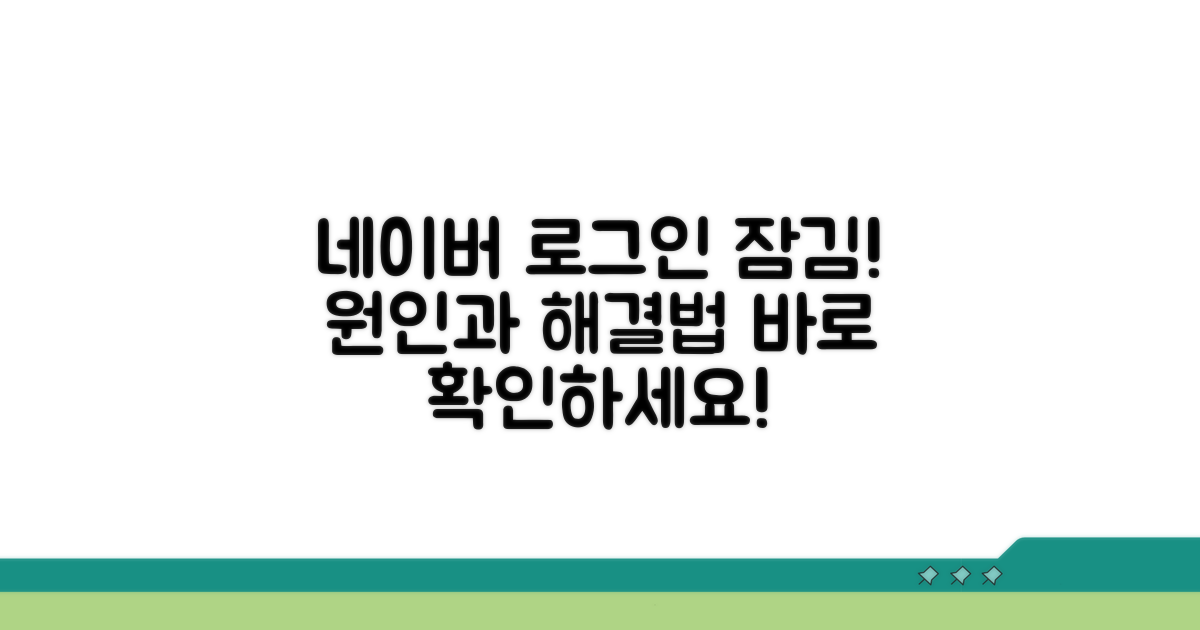 네이버 로그인 잠금 원인 분석
