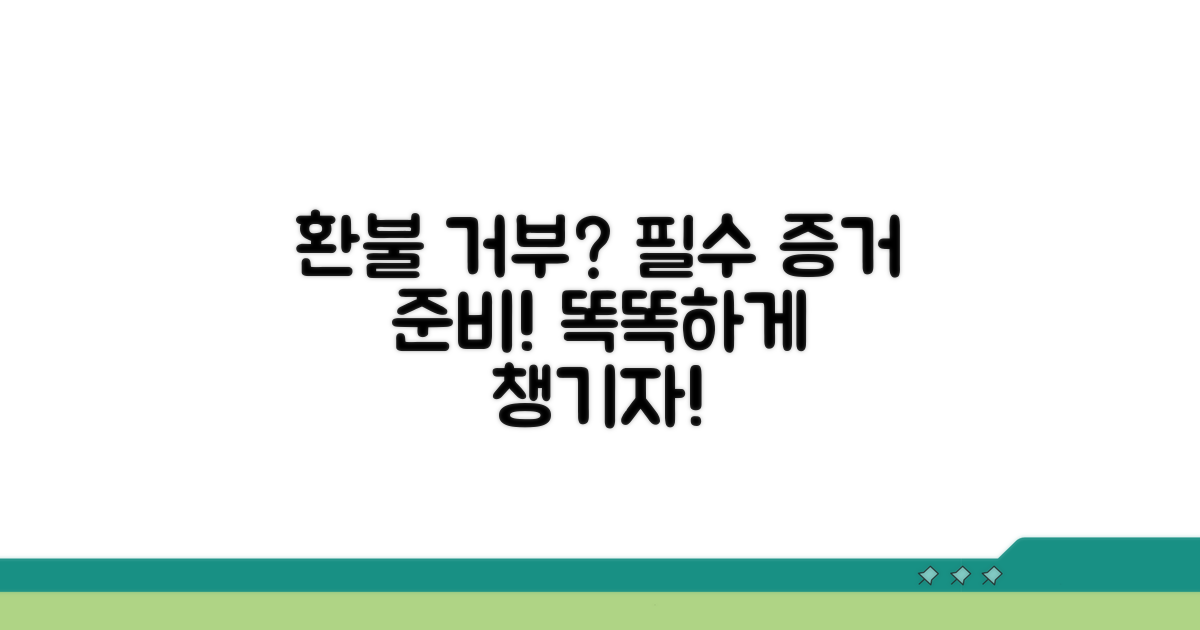 환불 거부 시 필수 증거 자료 준비