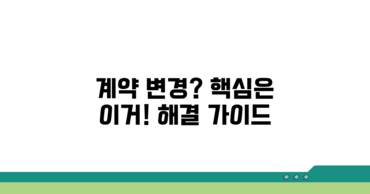 계약 변경 문의, 이렇게 해결하세요