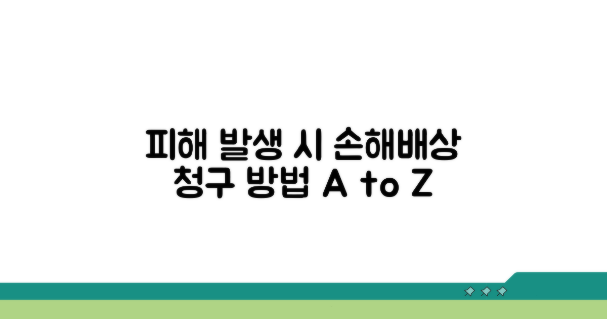 피해 발생 시 손해배상 청구 방법