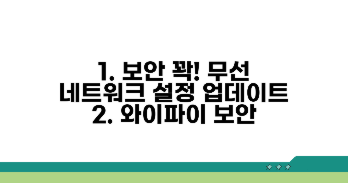 무선 네트워크 보안 설정 업데이트 가이드