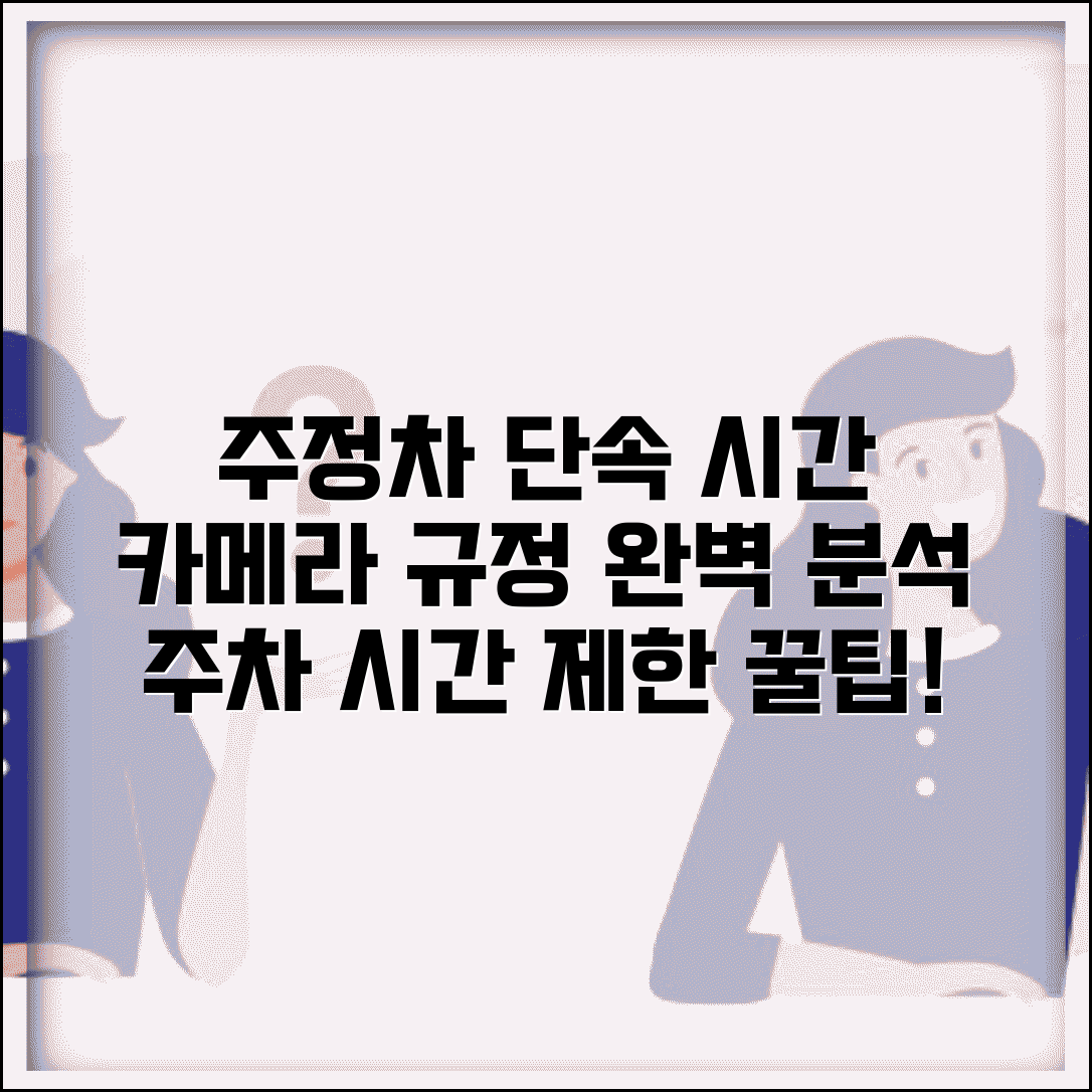 주정차위반 시간 단속 기준 | 주차 시간 제한과 카메라 단속 운영 시간대 규정