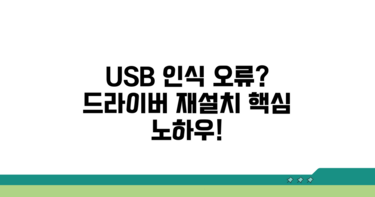 USB 인식 오류, 드라이버 재설치 핵심