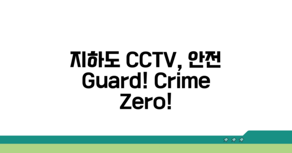 지하도 안전, CCTV로 지키세요