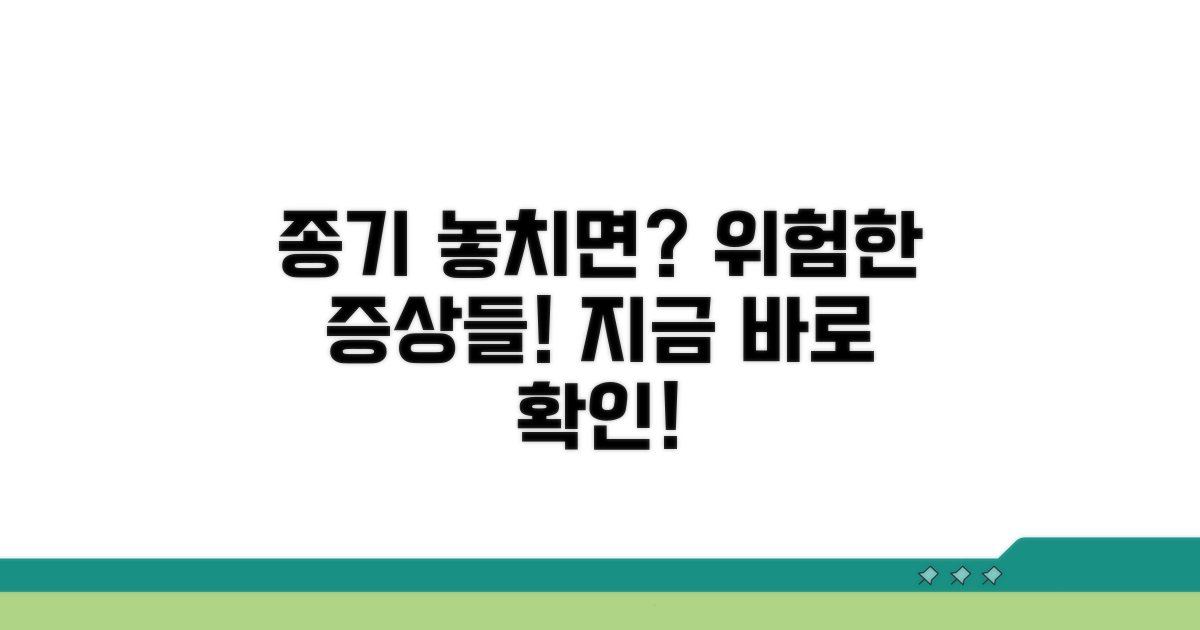 종기일 놓쳤을 때 발생 위험