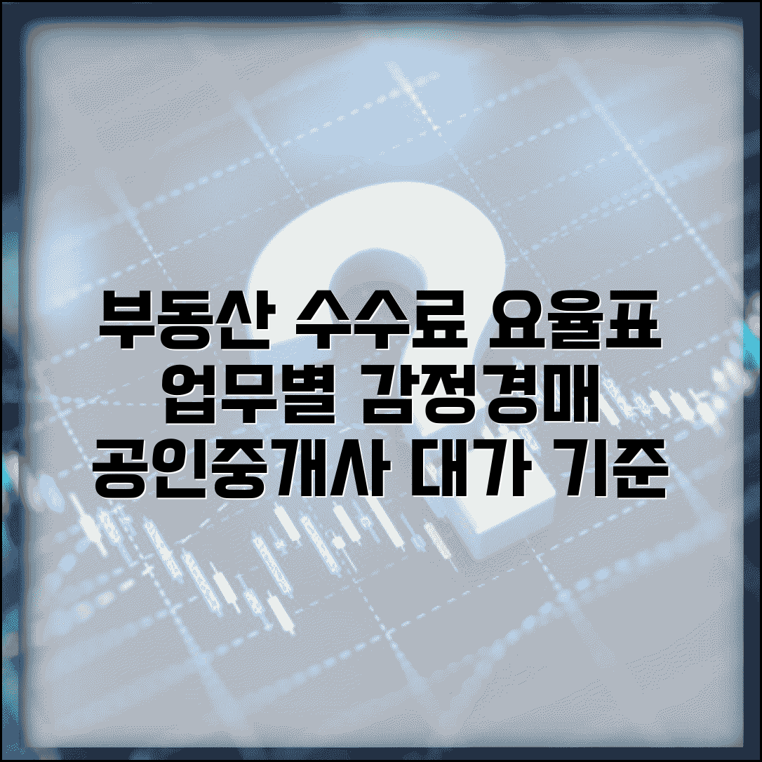 공인중개사 수수료 요율표 업무별 | 중개 감정평가 경매 등 부동산 서비스 대가 기준