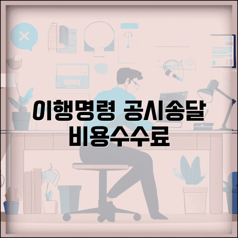 이행명령 공시송달 비용 | 공시송달 이행명령 송달료 및 수수료