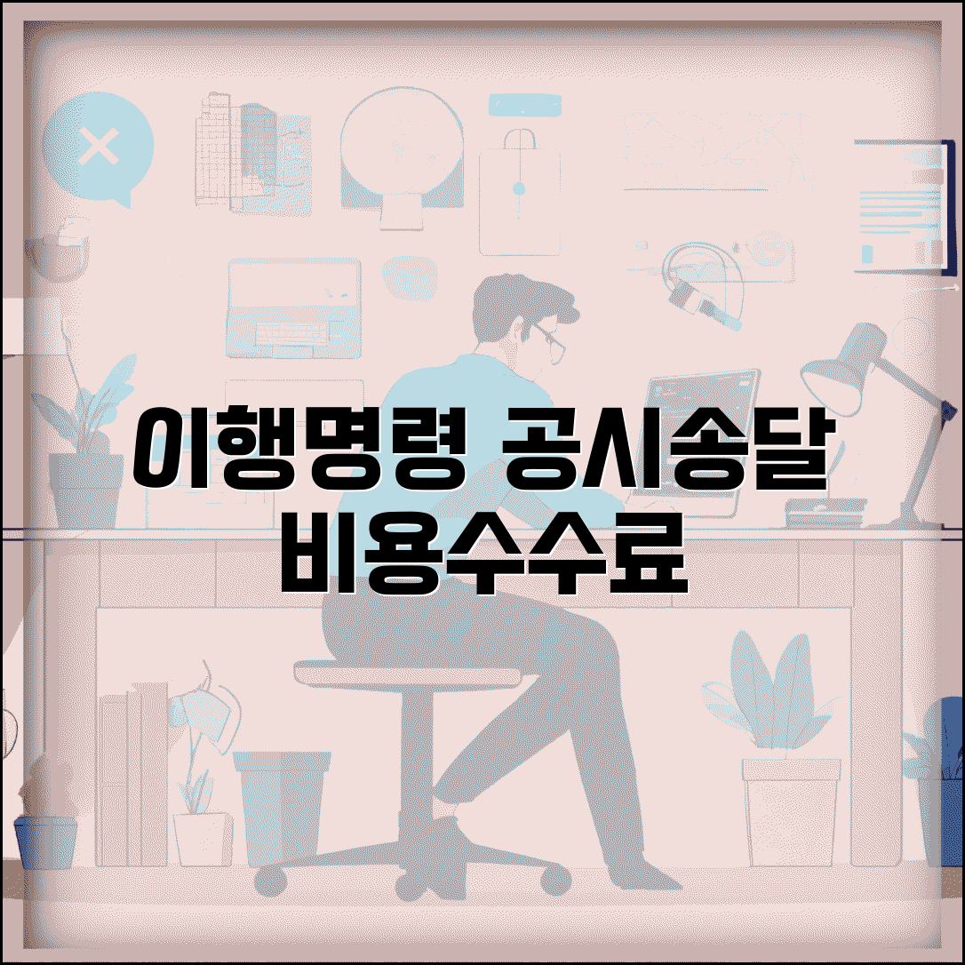 이행명령 공시송달 비용 | 공시송달 이행명령 송달료 및 수수료