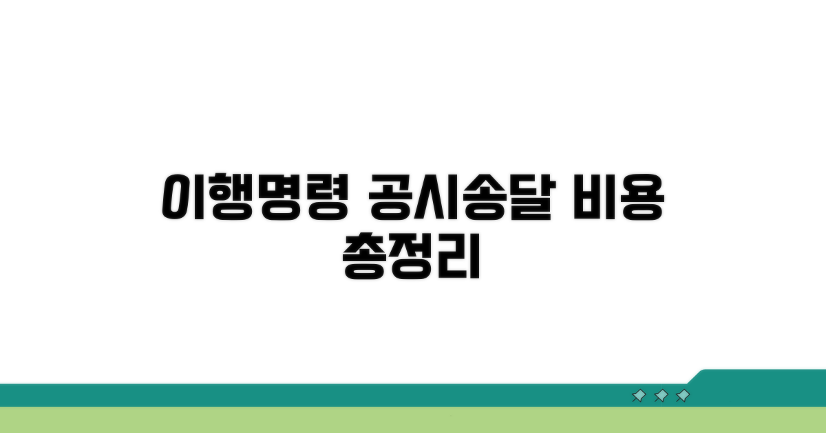 이행명령 공시송달 비용 총정리
