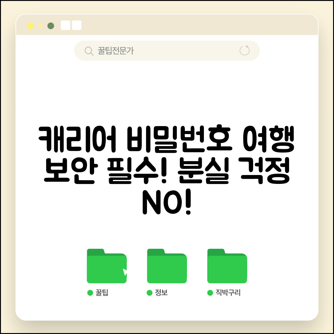 캐리어 비밀번호 여행 보안 | 여행가방 캐리어 자물쇠 비밀번호 설정하고 분실 대비