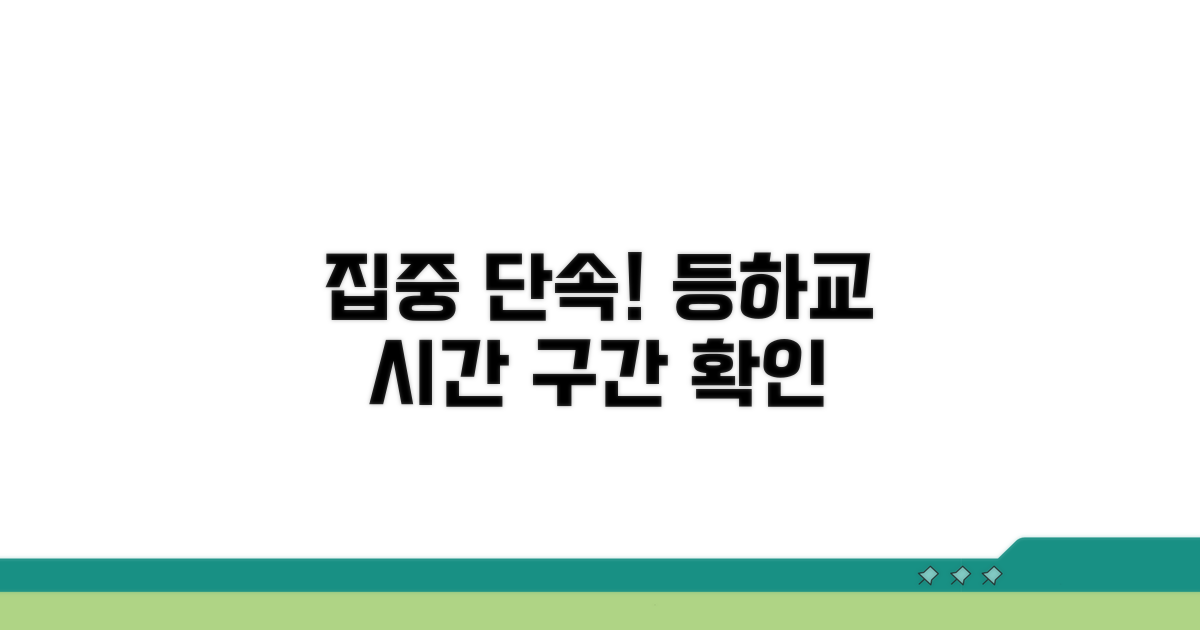 등하교 집중 단속 구간과 시간