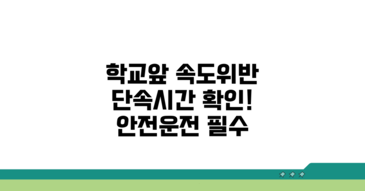 학교앞 속도위반 단속 시간 확인