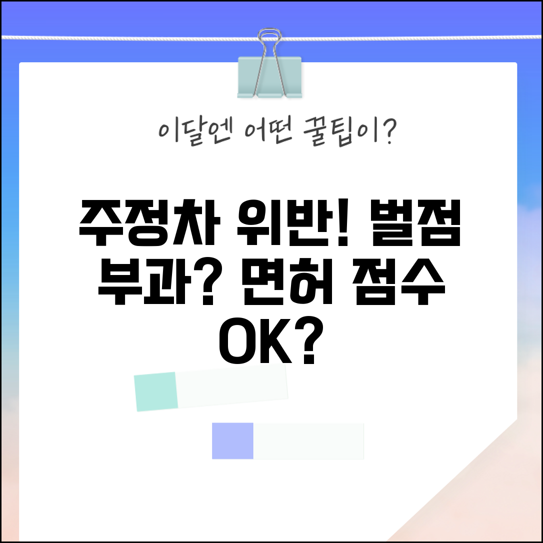 주정차위반 벌점 부과 여부 | 주정차 위반시 벌점 적용과 운전면허 점수 관리